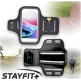 thumbnail image 1 of Stayfit Active Cell Phone Fashion Armband for iPhone 8, 7, 7S, 6, 6S, SE, 5 and Samsung Galaxy S9, S8, S7, S6 Phones (Charcoal/Grey, Regular), 1 of 6