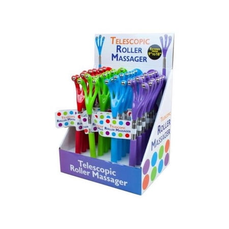 Kole Imports Telescopic Roller Massager Countertop Display - 24 Piece -Pack of 24