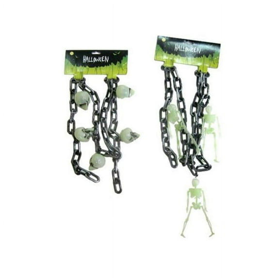 Kole Imports VR083-6 Plastic Halloween Chain with Skeleton, Pack of 6