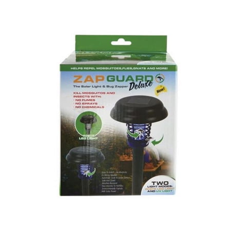 Kole Imports Zap Guard Deluxe Solar Powered Chemical Free Outdoor Light & Bug Zapper, Pack of 4