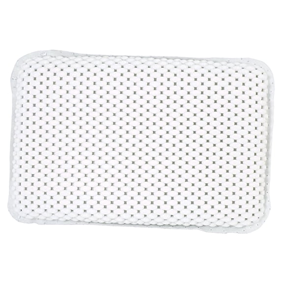 Kole - Non-Slip Comfort Bathtub Pillow Durable Soft Material with Suction Cups 11" x 12" - White