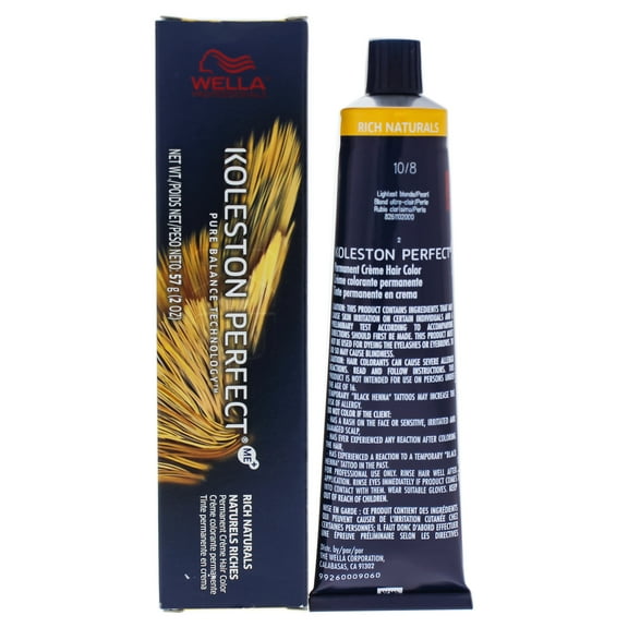 Koleston Perfect Permanent Creme Hair Color - 10 8 Lightest Blonde-Pearl