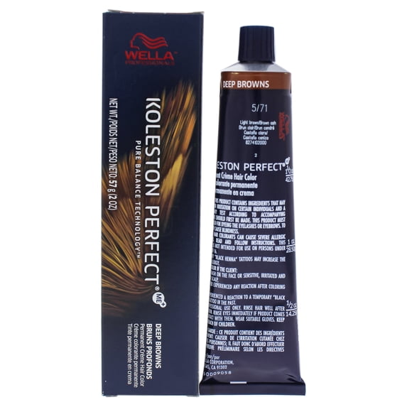 Koleston Perfect Permanent Creme Hair Color - 5 71 Light Brown-Brown Ash