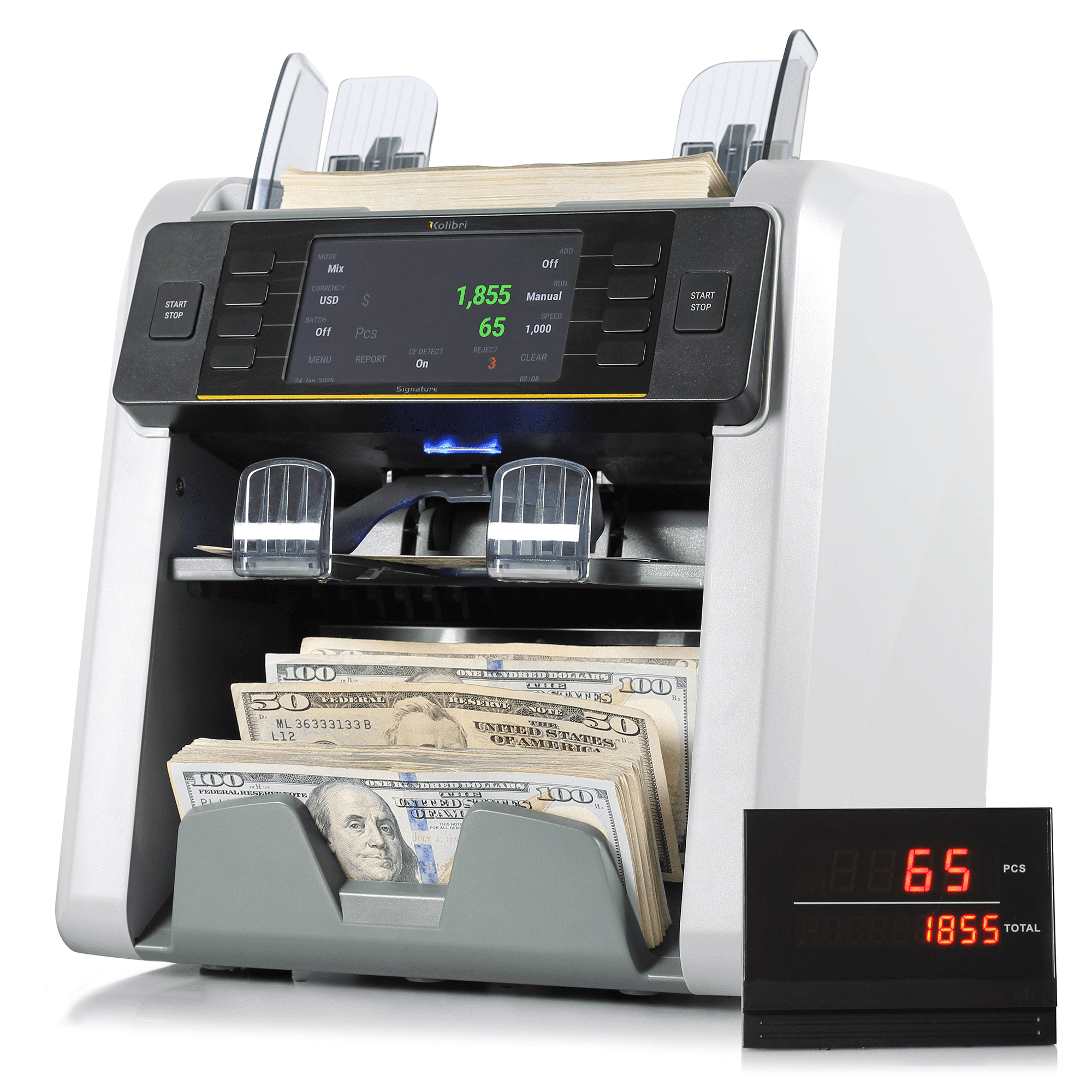 Kolibri Signature Business-Grade Mixed Bill Counter and Sorter with ...