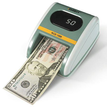 Kolibri KCD-1500 4-Way Orientation USD Counterfeit Money Detector and Bill Value Reader with UV, MG and IR Detection for Small Businesses (Battery not Included)