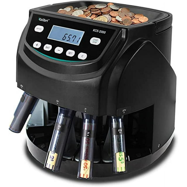 Kolibri KCS-2000 Business Grade Coin Counter, Sorter, and Wrapper ...