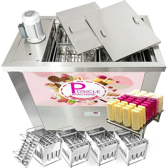 Kolice Commercial 4 mold sets ice popsicle stick making machine,ice pop making machine ice lollipop machine