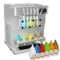 Kolice Commercial 5 Flavors Soft Serve Ice Cream Machine, Ice Cream Maker-5 Different Discharge Nozzles, ETL Certificate