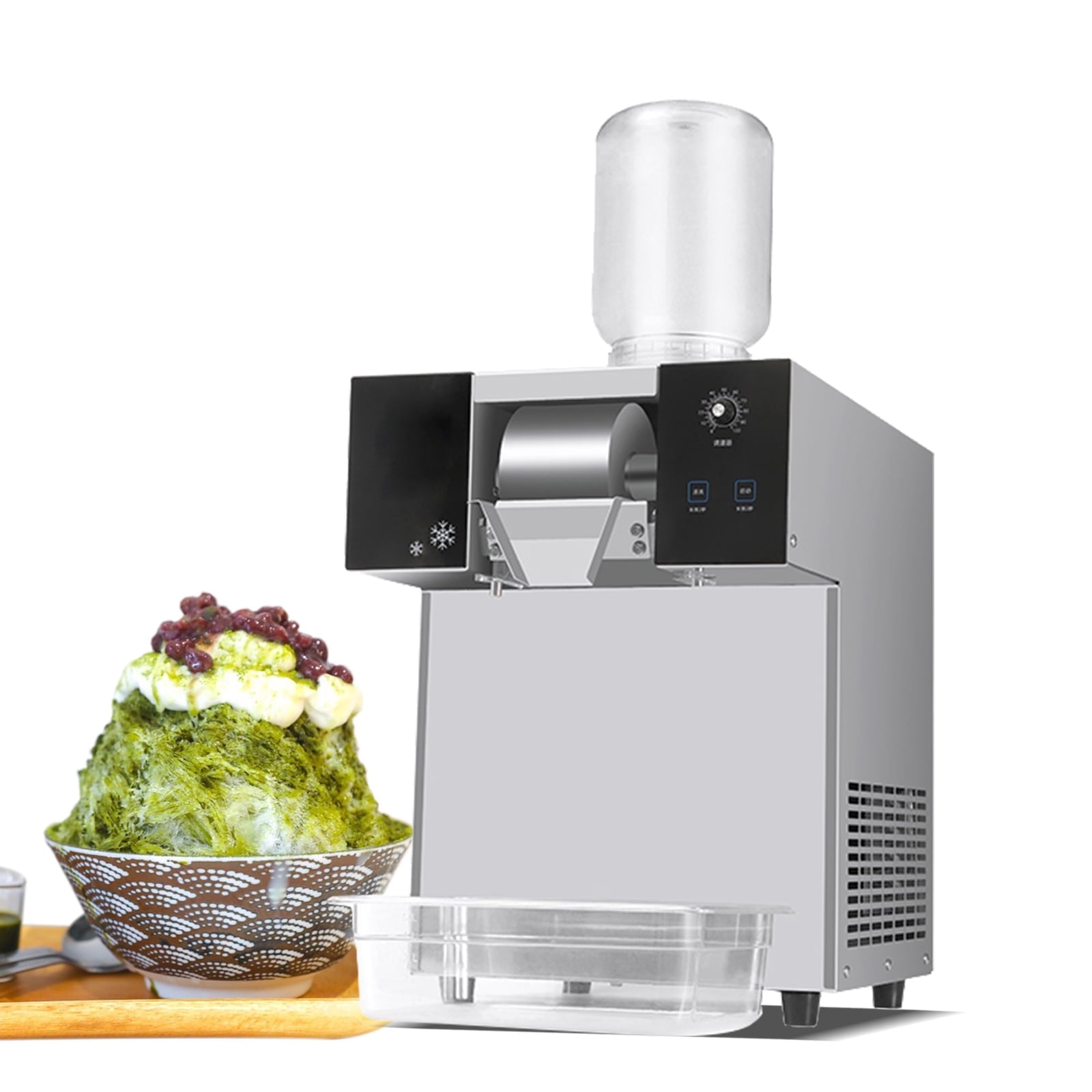 Kolice Commercial Automatic Snowflake Ice Maker, Shaved Ice Machine, Ice Crusher Shaver -180kgs/Day, Air Cooling,Refrigerated by Compressor