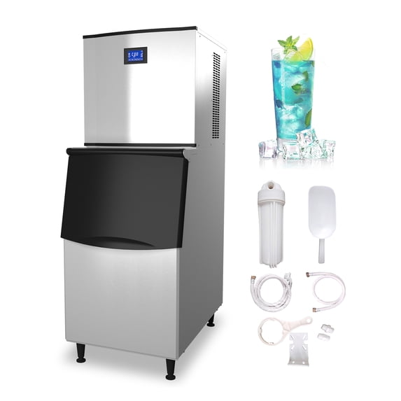 Kolice Commercial Cube Ice Machine,Ice Cube Maker,Icy Making Machine-550 LBS/Day,Auto Cleaning,Air Cooling