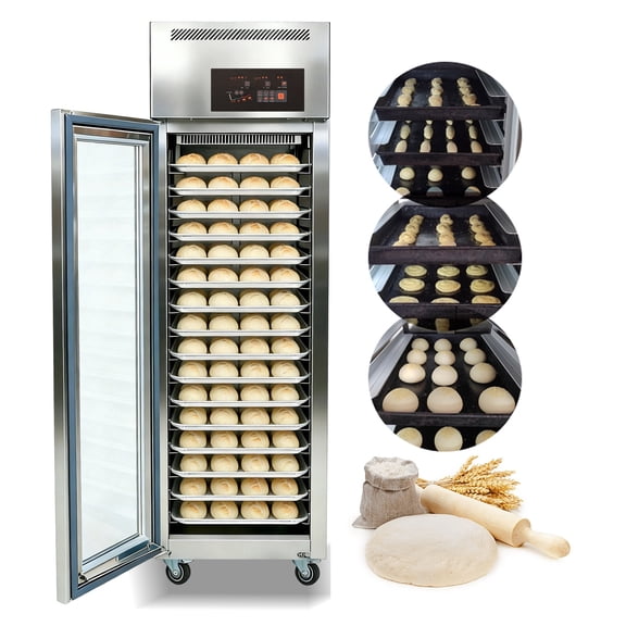 Kolice Commercial Dough Baking Proofers, 18''x26'' Full Sheet Pans Bread Proofing Machine-Integrated Cooling,Thawing,Keep Fresh and Fermentation Function,18 Trays, 635L,Temperature : 0C to 45C