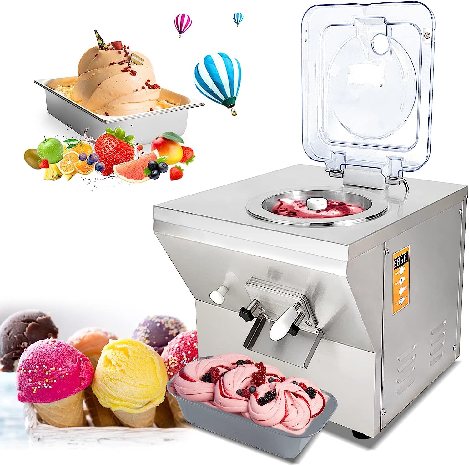 Kolice Commercial ETL Certificate Tabletop Hard Ice Cream Machine