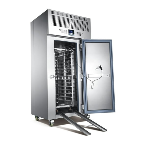 Kolice Commercial Heavy Duty 15 Trays Blast Chiller with Trolley Cart, Chest Freezer, Restaurant Freezer Cabinets, Shock Freezing Blast Freezer-Lowest temperature -40°F(-40°C)