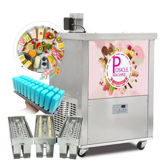 Kolice Commercial Ice Popsicle Machine, Ice Pops Maker-Slim 3 Molds Included