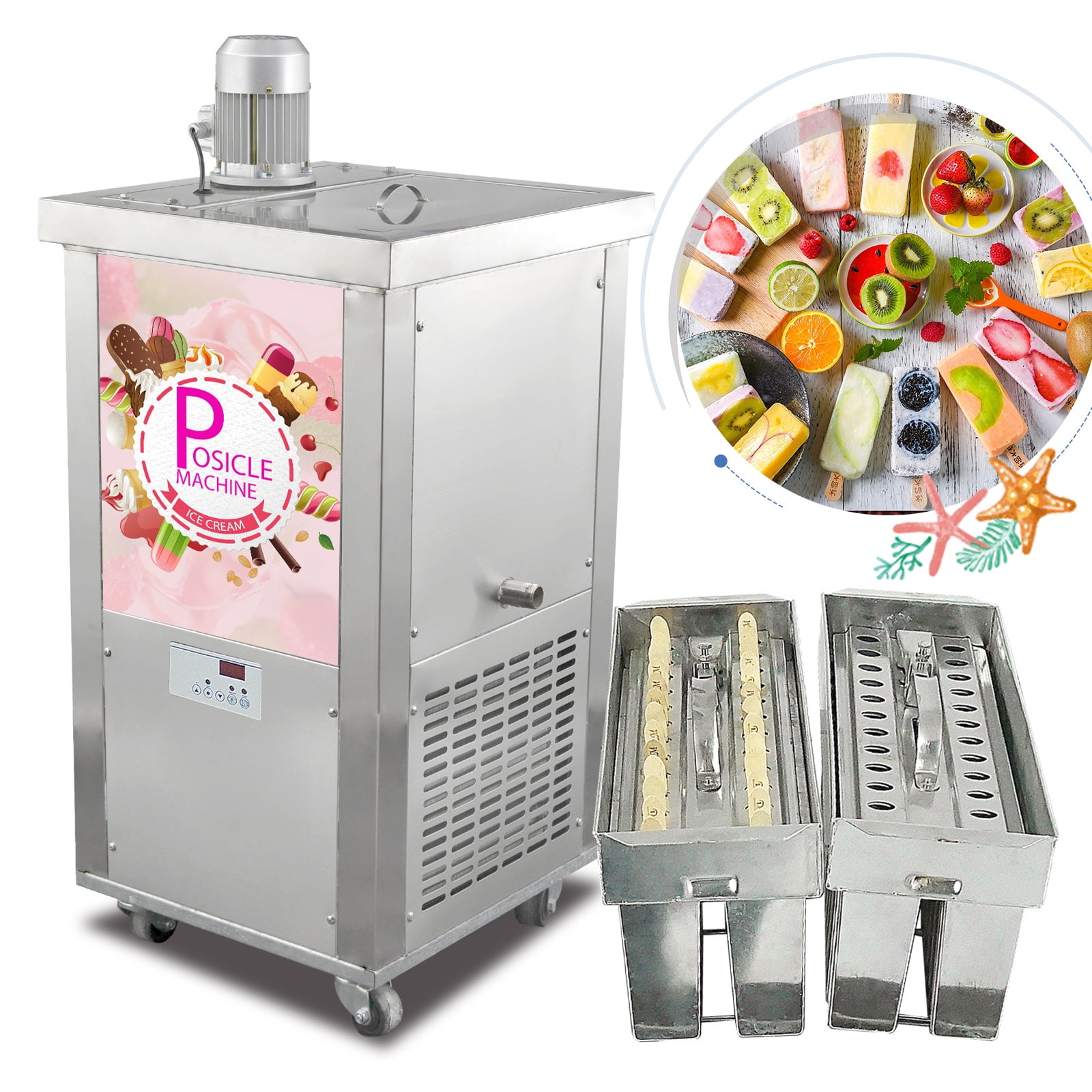  Commercial 4 Mold Sets Popsicle Machine, 30 Pcs Lollipop Set  Ice Lolly Machine Stainless Steel Ice Pop Maker, Ice Cream Pop Making  Machine for Bars, Cafes, Milktea Store, Snack Food Street