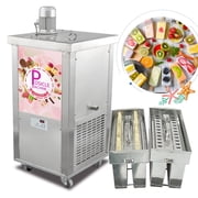 Kolice Commercial Slim Molds Popsicle Ice Cream Machine,Ice Bars, Ice Pops Maker-2 Molds and 1 Aligner Included, 5000pcs/day
