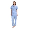 thumbnail image 1 of Kolipajam 100% Cotton Pajamas For Women Short-Sleeve Long Pants PJS Button Down Sleepwear XXL, 1 of 6