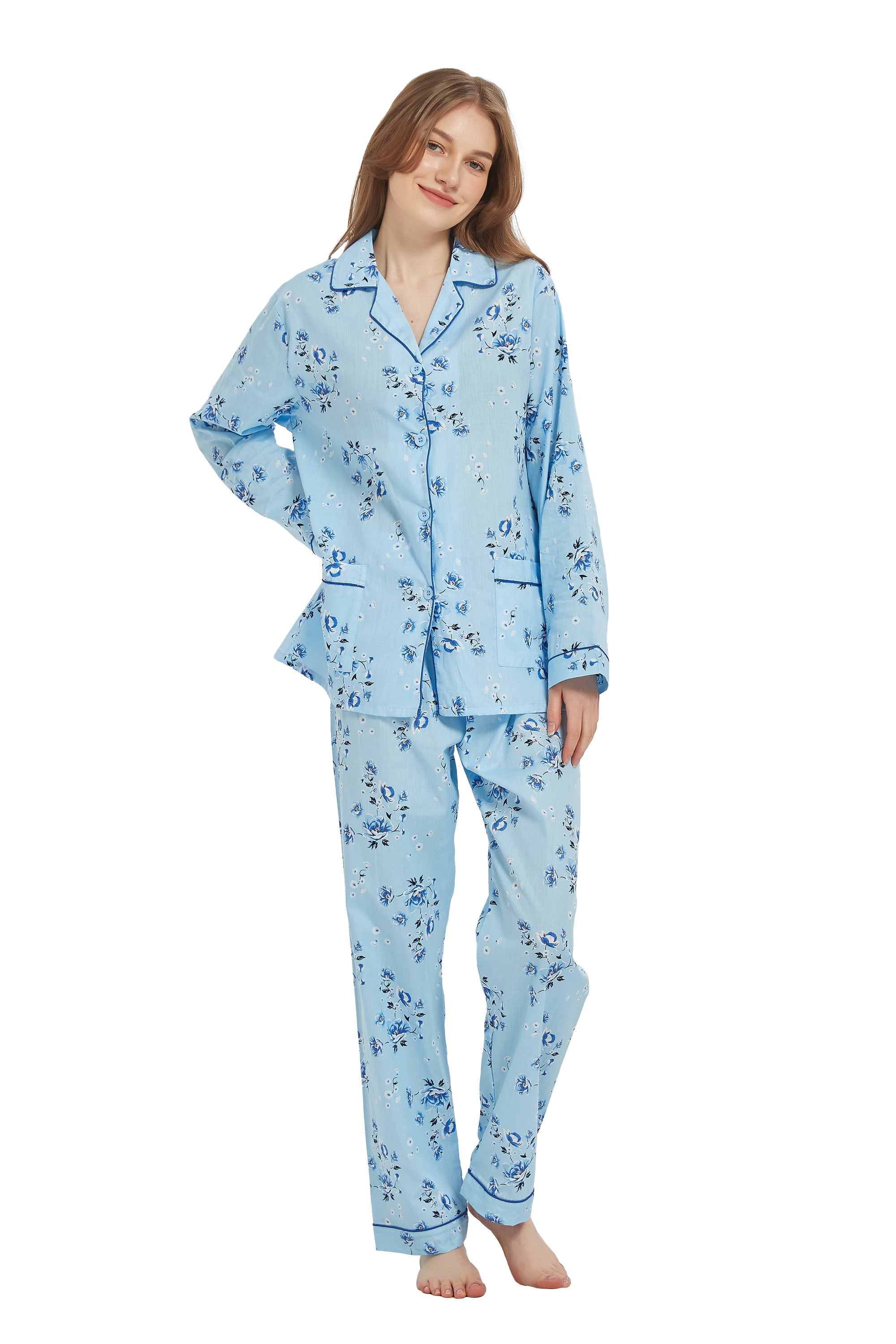Kolipajam 100 cotton pajamas for women longsleeve pjs cozy button