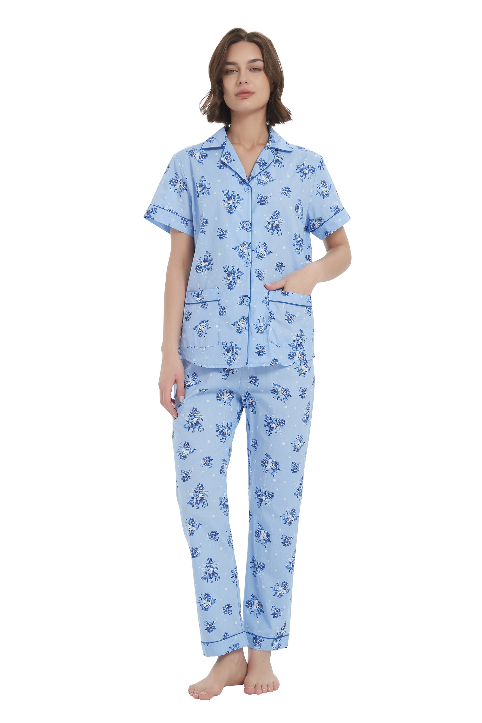 Kolipajam Women's Flannel Pajama Set – 100% Cotton, Long Sleeve Winter PJs, Cozy & Cute