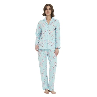 Kolipajam 100% Cotton Pajamas for Women Long-Sleeve Pjs Cozy Button Down Boyfriend Sleepwear S