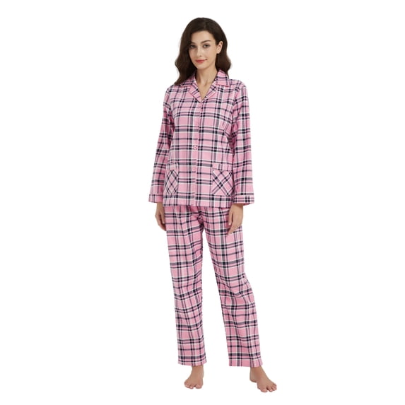 Kolipajam Cotton Flannel Pajamas for Women 100% Cotton Flannel Pajamas Set Cozy Loungewear 3XL