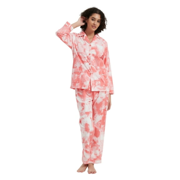 Kolipajam Cotton Flannel Pajamas for Women 100% Cotton Flannel Pajamas Set Cozy Loungewear L