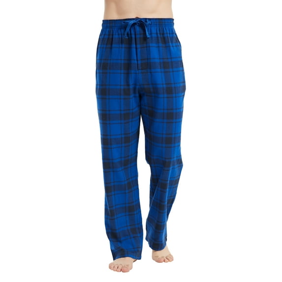 Kolipajam Men's 100% Cotton Flannel Pajama Pants Yarn Dyed Plaid with Pockets Loungewear Pants M