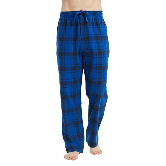 Kolipajam Men's 100% Cotton Flannel Pajama Pants Yarn Dyed Plaid with Pockets Loungewear Pants S
