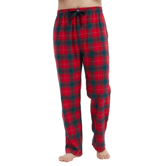 Kolipajam Men's 100% Cotton Flannel Pajama Pants Yarn Dyed Plaid with Pockets Loungewear Pants XXL