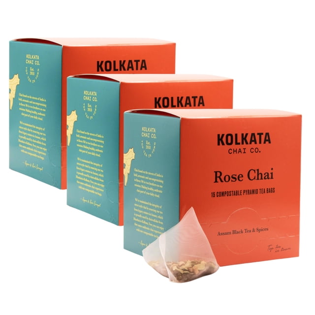 Rose Programme Kolkata Chai Co Rose Chai Tea Bags, Assam Black Tea & Spices ...