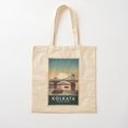 thumbnail image 1 of Kolkata Vintage Travel Poster Cotton Tote Bag Canvas Tote Bag, Family Gift For Mother, Her, 1 of 2