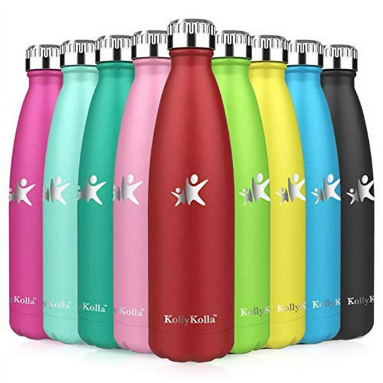 KollyKolla Vacuum Insulated Stainless Steel Water Bottle 12 Oz/17 Oz/22 Oz/  25 Oz Double Walled Cola Shape Metal Reusable Water Bottle Kids Thermos  Keep Drinks Hot and Cold for Sports Travel Outdoor 