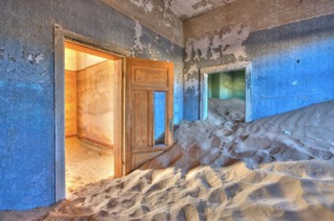 Kolmanskuppe ghost town Luderitz Namibia Africa Canvas Art - Jaynes Gallery  DanitaDelimont (34 x 23)