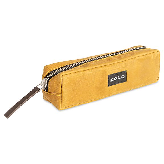 Kolo Parker Zipper Pouch - Ochre, 2" x 7-1/2" x 2"