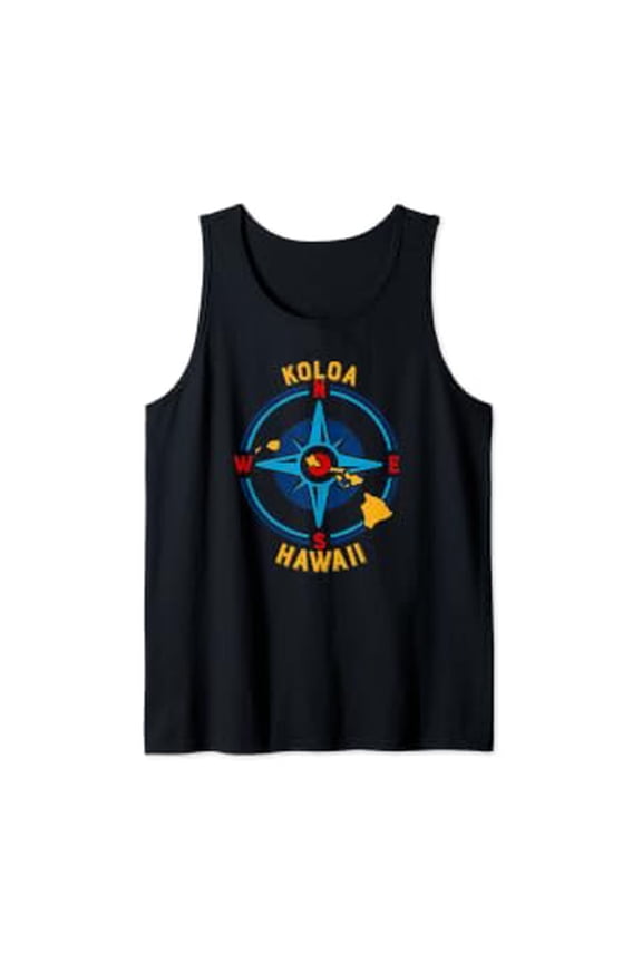 Koloa Hawaii Compass Rose Graphic Tank Top Size S-3XL