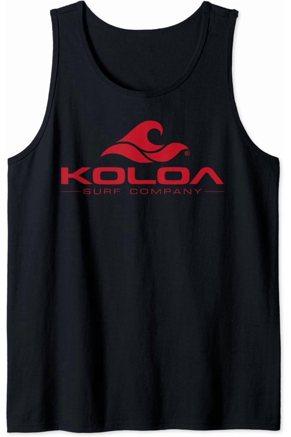 Koloa Surf Classic Red Wave Logo Lightweight Surf Tank Top Size S-3XL