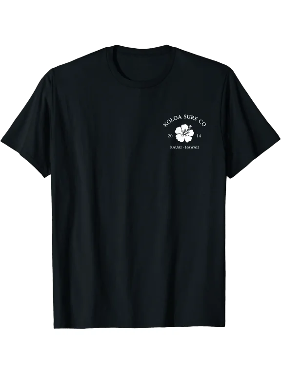 Koloa Surf Simple Flower White Logo Lightweight Graphic T-Shirt