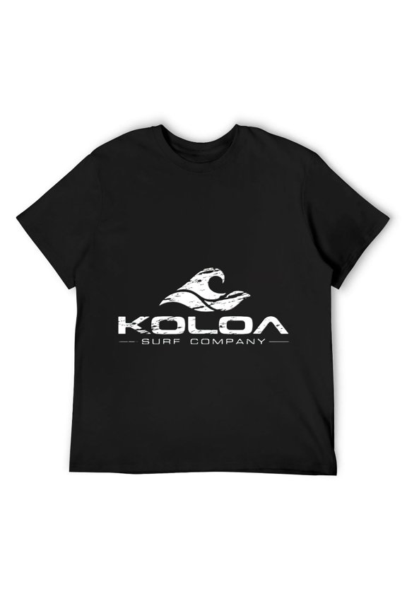 Koloa Vintage Wave Logo Mens T-Shirt Black 4XL