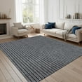 thumbnail image 1 of Koloko Outdoor Runner Rug Indoor Non-Slip Area Rugs Custom Size Carpet Runners with Rubber Backing Mat for Hallway Kitchen Entryway Garage Laundry Striped Grey, 3ft x 3ft, 1 of 8
