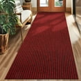 thumbnail image 1 of Koloko Outdoor Runner Rug Indoor Non-Slip Area Rugs Custom Size Carpet Runners with Rubber Backing Mat for Hallway Kitchen Entryway Garage Laundry Red Striped, 4ft x 59ft, 1 of 8