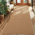 thumbnail image 1 of Koloko Runner Rugs Outdoor Indoor Non-Slip Area Rug Long Carpet Runners with Rubber Backing Mat Custom Size for Hallway Kitchen Entryway Garage, Light Brown, 3' x 8', 1 of 6