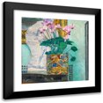 thumbnail image 1 of Koloman Moser 12x12 Black Modern Framed Museum Art Print Titled - Flower Still Life with Cyclamenstock (1907), 1 of 5