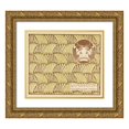 thumbnail image 1 of Koloman Moser 14x12 Gold Ornate Wood Frame and Double Matted Museum Art Print Titled - Wish Hutlein Tissue in Two Colors (Little Wishing Has Woven in Two Colors) (1901), 1 of 4