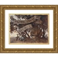 thumbnail image 1 of Koloman Moser 18x14 Gold Ornate Wood Frame and Double Matted Museum Art Print Titled - Mors Janua Vitae (Death is the Gate to Life) (1895), 1 of 4