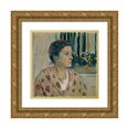 thumbnail image 1 of Koloman Moser 20x20 Gold Ornate Framed and Double Matted Museum Art Print Titled - Charlotte Moser, Sister of the Artist (1910), 1 of 4