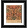 thumbnail image 1 of Koloman Moser 2x Matted 20x22 Black Ornate Framed Art Print 'Fabric design for Backhausen', 1 of 2