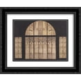 thumbnail image 1 of Koloman Moser 2x Matted 24x20 Black Ornate Framed Art Print 'Church Am Steinhof, drawing of western window ', 1 of 2