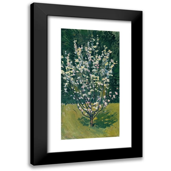Koloman Moser 9x14 Black Modern Framed Museum Art Print Titled - Flowering Tree (1913)