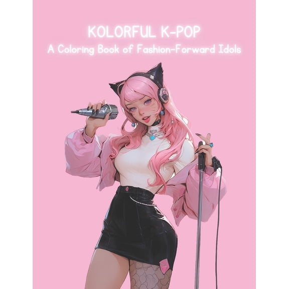 Kolorful K-Pop - A Coloring Book of Fashion-Forward Idols (Paperback) by Wonder Word Works