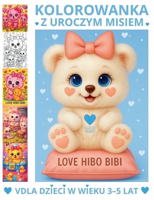 Kolorowanka Z Uroczym Misiem Dla Dzieci W Wieku 3-5 Lat Love Hibo Bibi: Uroczy prezent, ktÃ³ry pobudza milośc, rado&, (Paperback)